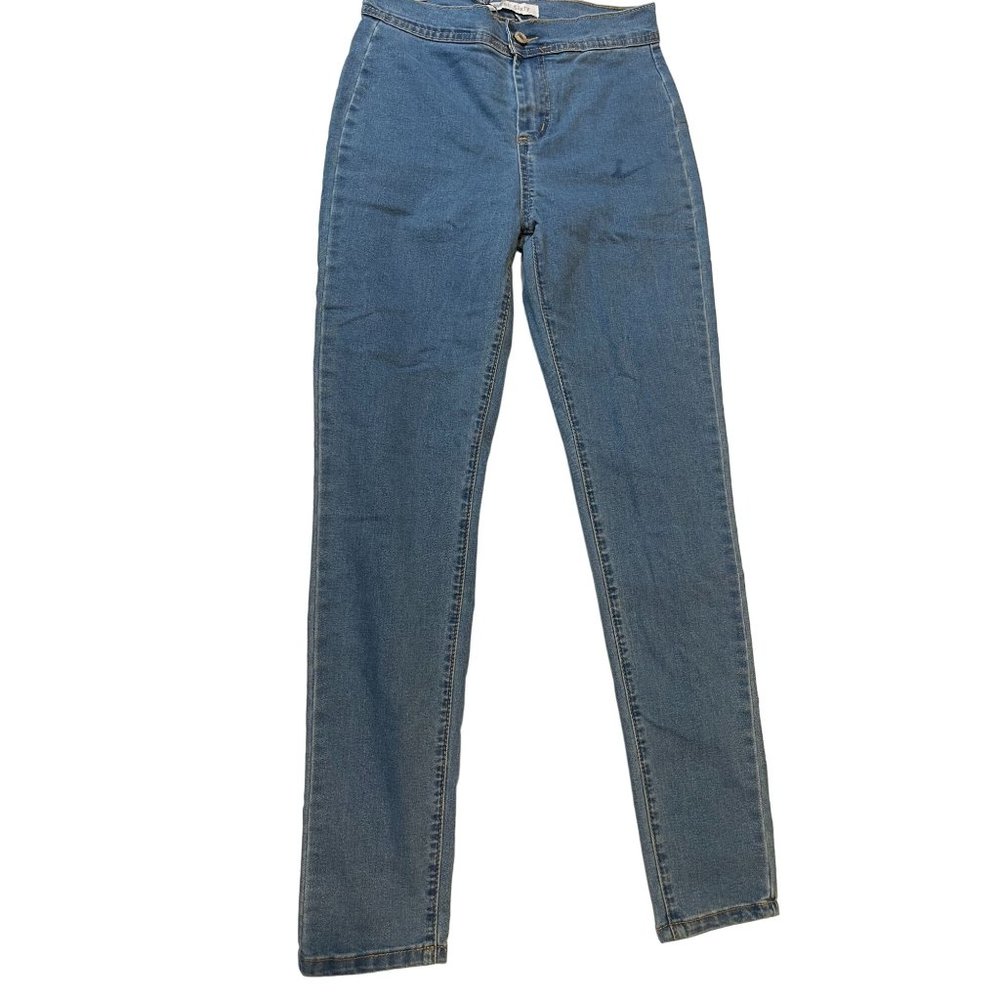 NWT Meet Sixty Womens Jeans Skinny Mid Rise Cotton Denim Stretch Blue Size 28